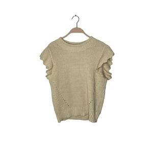 Another Love Bethany Cap Sleeve Sweater size medium beige